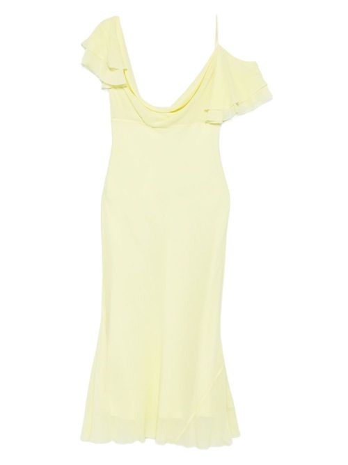 Midi dress with ruffles SELF PORTRAIT | PF25070MYELLOW